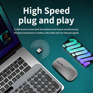 Combo de teclado y ratón inalámbricos de 2,4G Compatibilidad de varios sistemas de tres modos Juego de ratón de teclado Bluetooth Teclados recargables