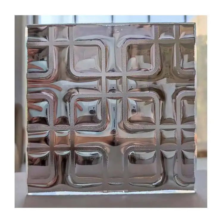 Modello inciso processo di rilievo artistico vetro temperato pressofuso parete divisoria in rilievo vetro laminato Hot Melt