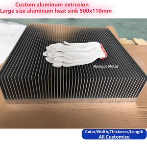 Custom Standard Cnc Milling Anodized Extruded Heat Sink Profile Extrusion <strong>400mm</strong> 300mm 200mm Transformer Aluminum <strong>Heatsink</strong>