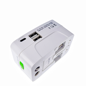 全球旅行多功能适配器2 USB + Type-C通用插头插座2A安全转换插座OEM定制额定CN - Product Image 4