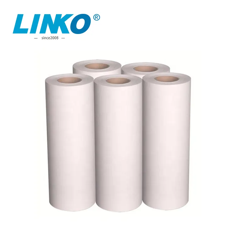 LINKO China fábrica rápido Seco rolo de papel de transferência de calor de Sublimação para canecas/T-shirt/chapéu branco e para impressora jato de tinta
