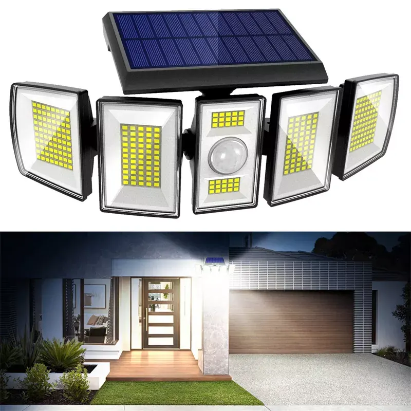 Lámparas solares impermeables para jardín al aire libre, lámpara LED de inducción de cuerpo humano, Sensor Solar, luz de pared