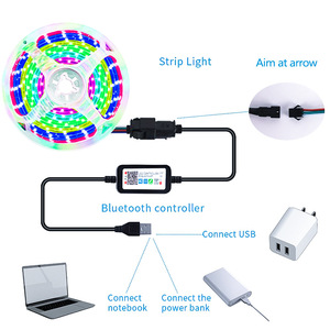 12V RGB striscia di luce intelligente 5050 SMD 60LED vacanza striscia a LED APP WiFi controllo vocale flessibile telecomando luce per le vacanze - Product Image 5