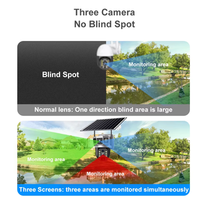 V380กล้องสามเลนส์ซูมออปติคอล4MP 10X สำหรับใช้แบตเตอรี่พลังงานแสงอาทิตย์4G ซิมการ์ดกันน้ำ PTZ กล้องรักษาความปลอดภัยกลางแจ้ง - Product Image 4