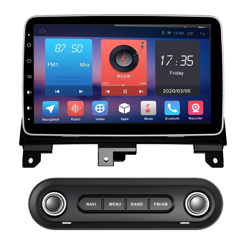 Autoradio android 10.0, 6 go/128 go, carplay, gps, dsp, osd, lecteur dvd, usb, sd, lecteur dvd, pour voiture MG3