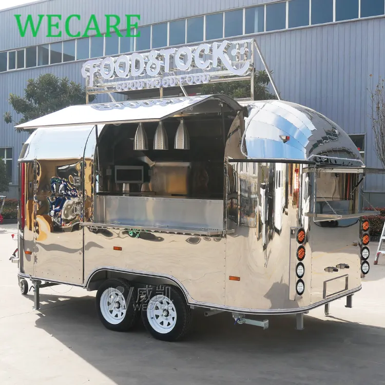 WECARE Airstream – remorque pour Bar De plage, remorque De restauration De rue, camion De nourriture Mobile avec cuisine complète