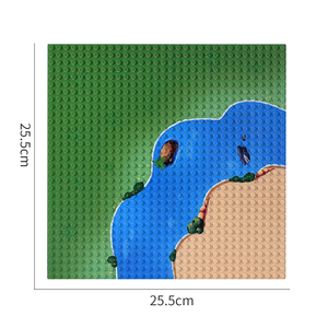 32*32-Studs Classic Baseplate with River and Ocean <strong>Pattern</strong> for <strong>Building</strong> <strong>Blocks</strong> 10 X 10 Inches Compatible with Major Bran - Product Image 6