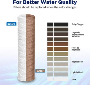 Wholesale 10 20 40 Inch <strong>String</strong>-<strong>Wound</strong> Polypropylene Ppy <strong>String</strong> <strong>Wound</strong> <strong>Filter</strong> Cartridge Replacement - Product Image 4
