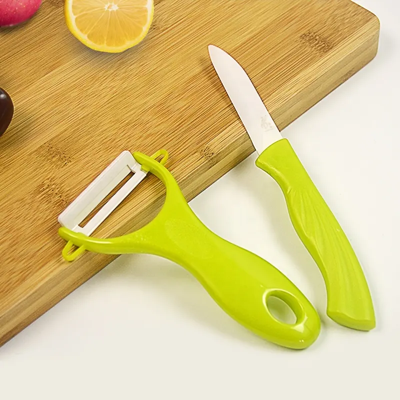 OEM ODM mutfak seramiği bıçak elma meyve soyucu patates sebze soyucu araçları ve meyve oyma bıçağı seti