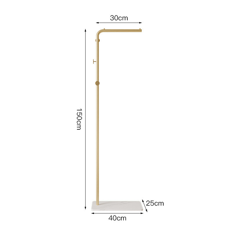 L-shaped round disc design with gold stand and white base (150)