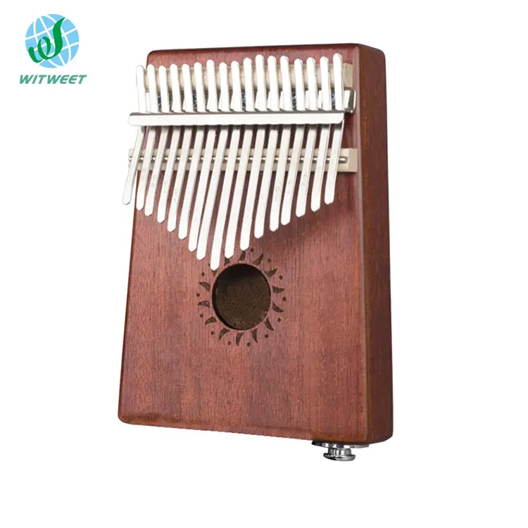 Listrik 17 Kunci Kalimba Kalimba Piano Kalimba Alat Musik dengan Pickup Kayu Mahoni Solid Tubuh Pabrik