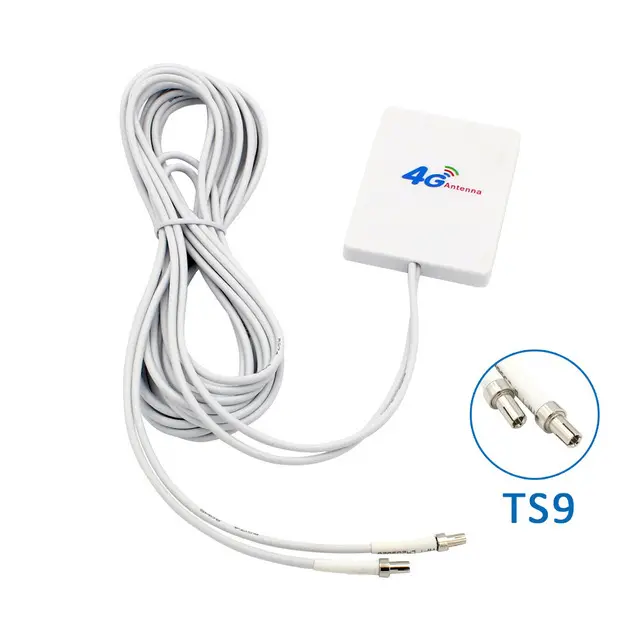 TS9 موصل 28dBi 3G 4G LTE هوائي خارجي مع كابل 3m لجهاز التوجيه