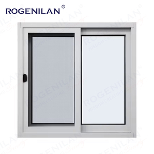 Rogenilan หน้าต่างสไลด์อลูมิเนียม2บานกระจกนิรภัยพร้อมบานเลื่อนแนวนอนสำหรับที่พักอาศัย - Product Image 1