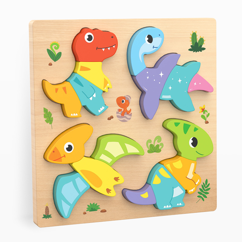 Dinosaur four-in-one three-dimensional puzzle