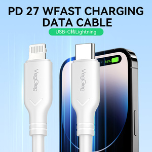 IPHONE için özel logolu Usb c beyaz hızlı şarj kablosu orijinal mFi Usb kablosu iPhone için Apple 480Mbps/S 3A/27W - Product Image 2