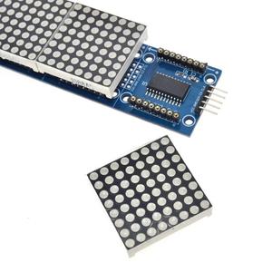 <strong>MAX7219</strong> Dot Matrix Module For Microcontroller 4 In One Display with 5P Line Red Green Blue