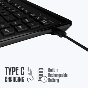 Wireless <strong>Keyboard</strong> <strong>and</strong> <strong>Mouse</strong> Set with Bluetooth multiconnect 2.4GHz Receiver 1600DPI Smartphone/Tablet Holder <strong>keyboard</strong> Combo Kit - Product Image 5