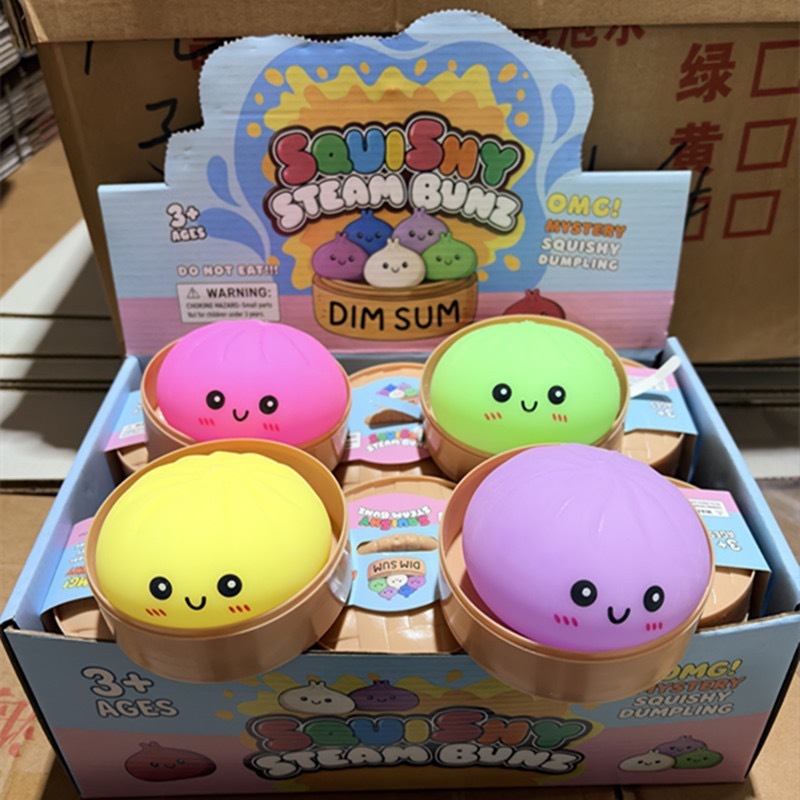 big colorful bun(8.5cm)with steamer