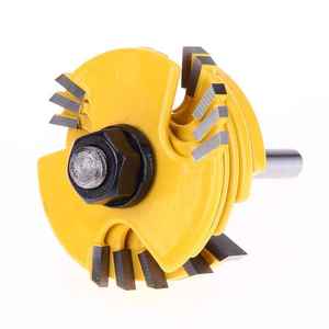 2pcs Slot <strong>Cutter</strong> 3 Wing Cemented Carbide Router Bit Set <strong>1</strong>/2&quot; &amp; <strong>1</strong>/<strong>4</strong>&quot; Shank 7pcs Blade Slot for Woodworking Tool TH4 - Product Image 5