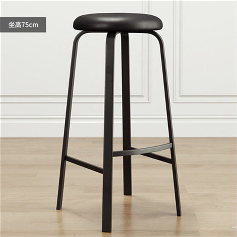 75 height-black leather seat cushion