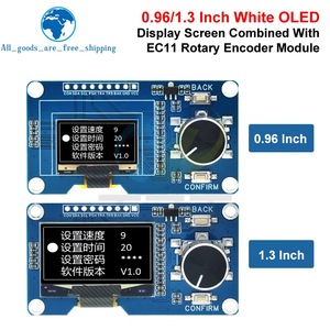 TZT 0.96/1.3 inç OLED ekran modülü düğme EC11 döner kodlayıcı IIC arayüzü ile Arduino için LCD ekran