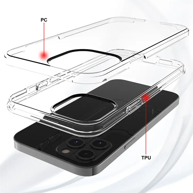 충격 방지 PC + TPU 투인원 더블 2 레이어 360 케이스 보호 충격 방지 투명 전화 케이스 아이폰 14 2 in 1