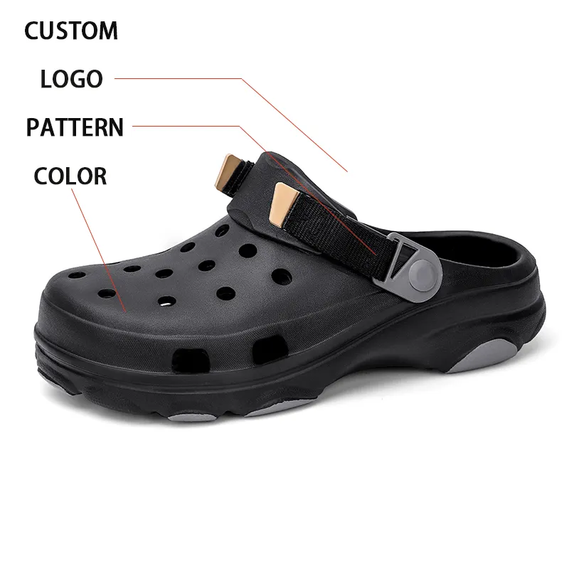 2024 sıcak satış terlik fabrika özel desen eva sandal bahçe erkekler takunya ayakkabı erkekler için yeni moda unisex-yetişkin klasik takunya