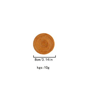 时尚设计厨房家用桌垫织带工艺品加厚保温迷你圆桌垫 - Product Image 2