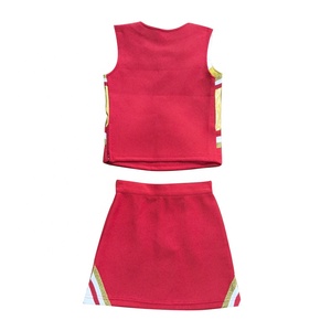 Özelleştirilmiş tasarım gümüş kırmızı amigo kıyafet pembe üniforma süblimasyon kolsuz Cheer amigo üniforma - Product Image 2