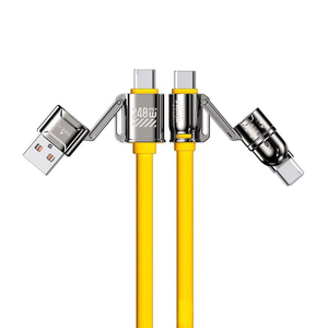 240W 4-in-1超高速充電USBケーブル5A現在のシリコンマルチインワンデータケーブルIP用16 15 14 13電話充電ケーブル - Product Image 4