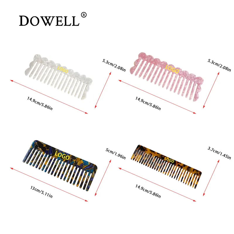 DOWELL Factory-peine para el pelo de 4mm de ancho, acetato de celulosa, gran oferta