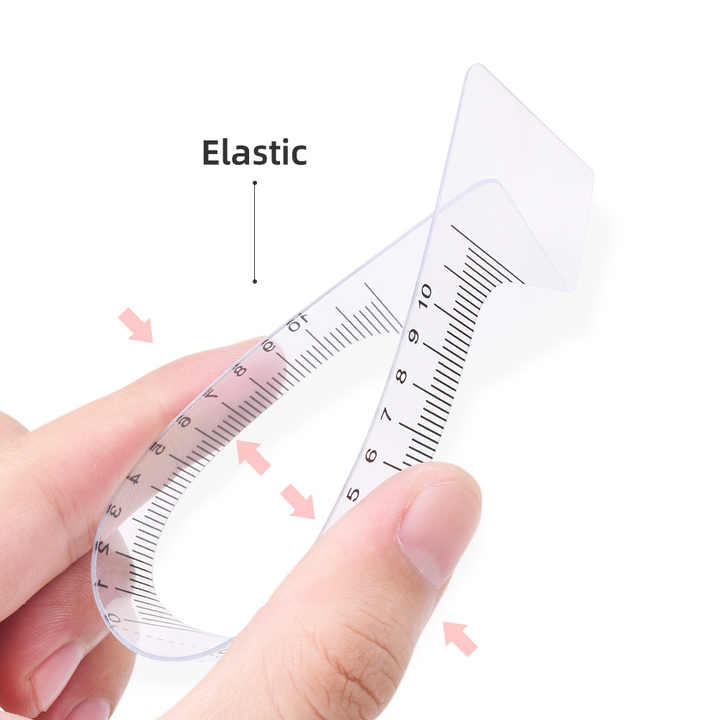 OEM Professional Transparent Plastic Eyebrow Mapping Tool Wholesale Eyebrow Ruler for Brow Shaping Matto