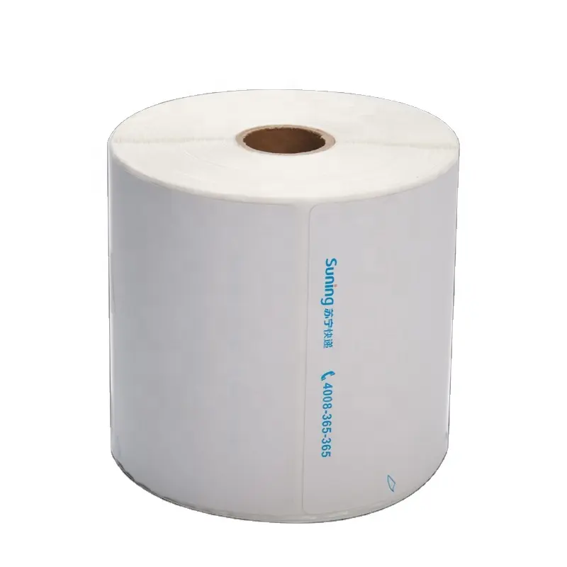 Étiquette blanche synthétique PP BOPP PET jet d'encre mat brillant argent auto-adhésif papier pour étiquette thermique