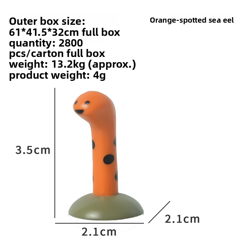 Anguille à rayures noires tachetées d'orange (insérée dans le sol)