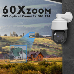 8MP 60X PTZ摄像机带刮水器室外变焦高速圆顶POE IP 360云台智能家居安全摄像机以太网 - Product Image 5