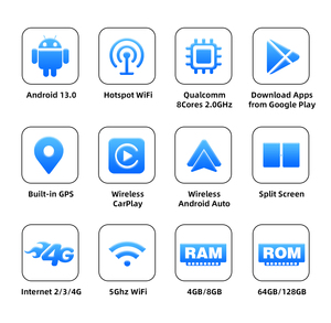 ワイヤレスCarPlay AiボックスQCOM6125 8コアプロセッサAndroid 13アダプター8gb 128GBプラグアンドプレイワイヤレスAndroid自動Aiボックス - Product Image 4