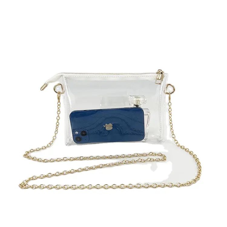 Прозрачная сумка из ПВХ пляжный клатч с цветочным принтом, Модный Водонепроницаемый Виниловый прозрачный клатч через плечо