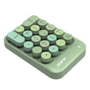 AJAZZ-teclado inalámbrico Mini 2,4G, periférico verde numérico, Circular, externo para la contabilidad financiera - Product Image 4
