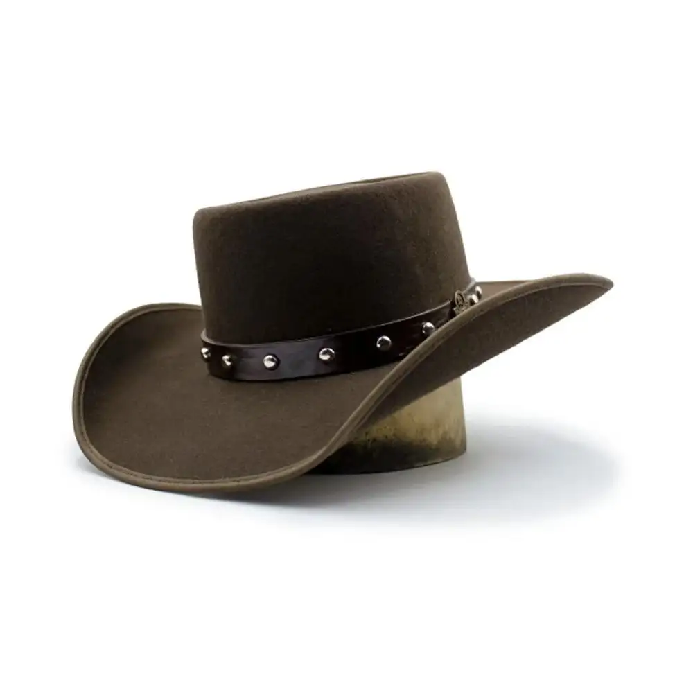 Europese Britse Stijl Nieuwe Western Roll Top Etnische Jazz Mannen Vrouwen Westerse Pure Wol Vilt Fedora Hoed