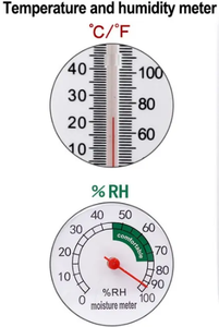 Hot bán pin-miễn phí rượu Màu Đỏ nhiệt kế trong nhà nhiệt độ độ ẩm Meter thủy tinh ẩm kế cho các trang trại có thể được treo - Product Image 3