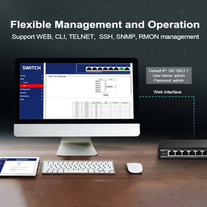 16ポート効率の高いイーサネットスイッチ1G/24G容量VLAN/SNMP/QOS機能には、SFPファイバーポートストックアイテムが含まれています - Product Image 3