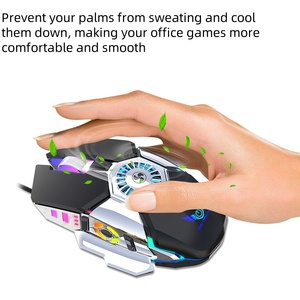 Gaxever Cooling Fan Mouse, kabel gebundene Makro programmierung, RGB-Beleuchtung, Gaming Competition Computer Mouse