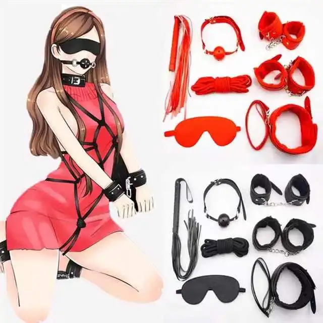 China Preço De Fábrica Adulto 7Pcs Set Kit De Restrições Sexo Brinquedo BDSM Bondage Para Casal Jogos