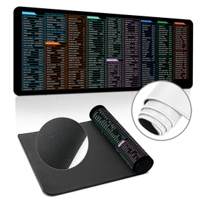 XL genişletilmiş büyük oyun Mousepad kaymaz dikişli kenar Excel kısayol tuşları hile levha PC ofis Mouse Pad - Product Image 2