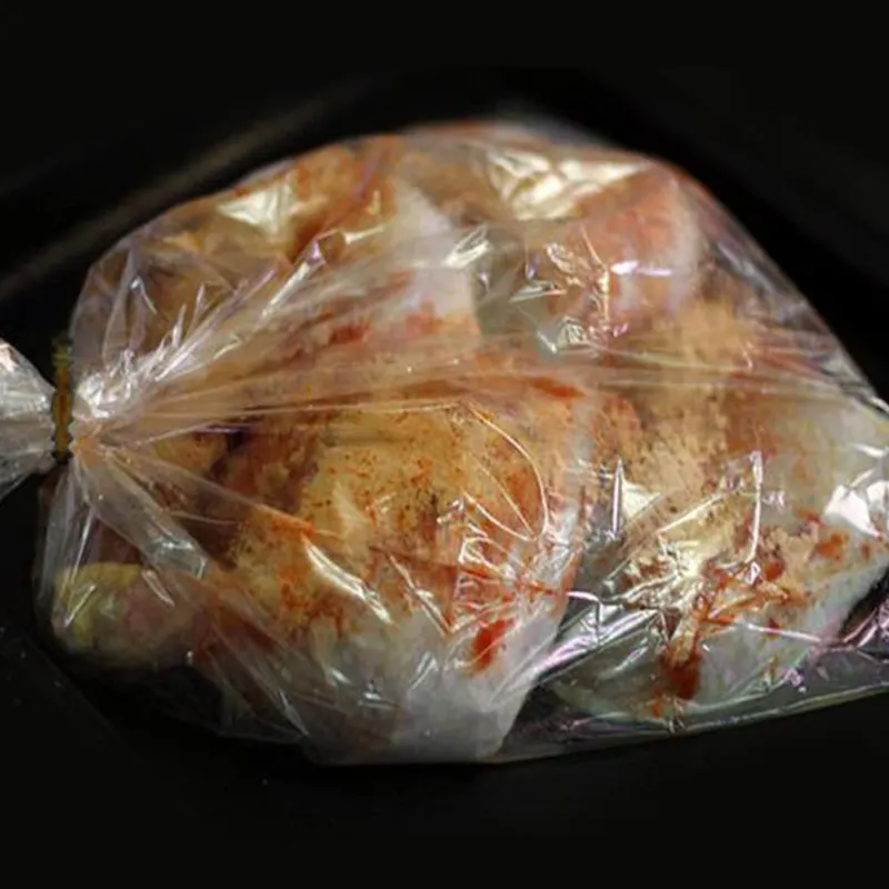 カスタムクリアローストチキンダック海藻バッグを製造ローストチキン用プレーンプラスチックターキーオーブンローストバッグ