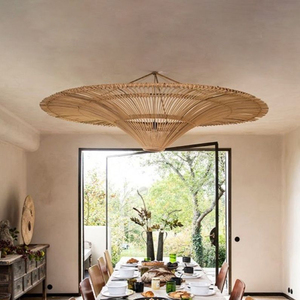 Büyük Modern Rattan kolye ışık tavan abajur 100CM boy avize - Product Image 2