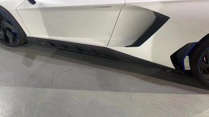 LP700 vücut kiti yükseltmeleri için yeni ZNDR NIVO tarzı karbon Fiber tampon yan etek difüzör Spoiler kendinden yapışkanlı - Product Image 6