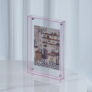 Kunden spezifischer Kristall-Acryl-<span class=keywords><strong>Block</strong></span> rahmen Klare magnetische Foto rahmen Doppelseitige Acryl-Bilderrahmen