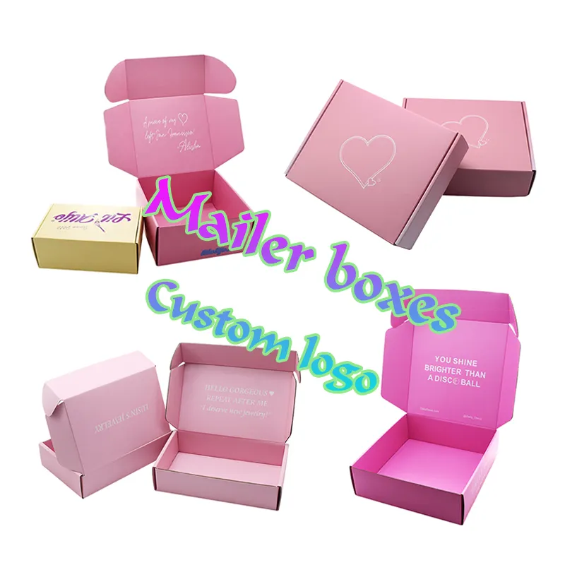 Custom Cosmetics Skin Care Clothes Dress Candle Donuts Pink Mailing Paper Packaging Storage Shipping Mailer Corrugated Boxes