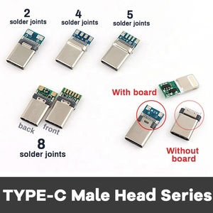 Điện Trở 56K Đen Cao Su Core <span class=keywords><strong>Usb</strong></span> 3.1 Loại <span class=keywords><strong>C</strong></span> Nối PCB <span class=keywords><strong>Usb</strong></span> <span class=keywords><strong>C</strong></span> Nam Nối <span class=keywords><strong>C</strong></span>ắm - Product Image 3